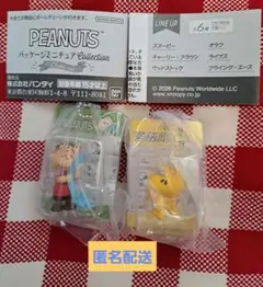 PEANUTS パッケージミニチュアコレクション　ライナス　ウッドストック