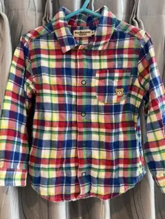 ホットビスケッツ ミキハウス チェックシャツ 長袖 90 マルチカラー