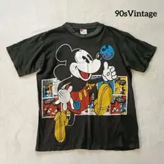 ディズニー ミッキー ビッグバンドビート Tシャツ BBB ドラム 黒 L