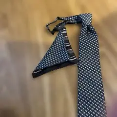 黒と青のストライプ ネクタイセット