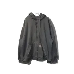 カーハート 裏サーマル ジップパーカー メキシコ製 2XL チャコールグレー
