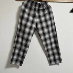 GU チェック柄 ストレートパンツ