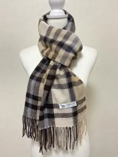 【再入荷 】100%パシュミナカシミヤ 大判ストールチェック柄ら軽量あたたかい