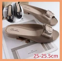 大人 可愛い❣️ベージュ シンプル パンプス 25～25.5cm フラット