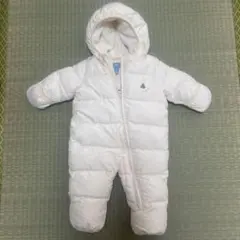 babyGap（ベビーギャップ）白 中綿 ジャンプスーツ（カバーオール）フード付