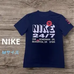 NIKE 24/7 Tシャツ ネイビー 猫デザイン