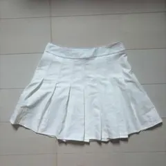 ホワイト プリーツ ミニスカート