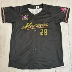 千葉ロッテマリーンズ 菊地吏玖 #28 ユニフォーム MIZUNO ブラック M