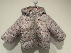 H&M 花柄フード付き中綿コート