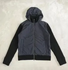 美品　2024年モデル　HERNO　フーデッド袖ニット切替ナイロンジャケット