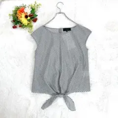 UNTITLED　半袖カットソー　サイズ９　ストライプ　カジュアル　仕事着　薄手