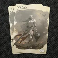 【MTG】兵士トークン　2枚セット　オリジナル　Ocean Tokens