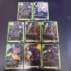 ガンダム GUNDAM CARD GAME カード 8枚セット グリーンのサムネイル