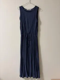 Ray Cassin ネイビー ノースリーブロングワンピース