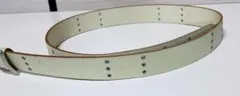 白い本革のベルト未使用品 デッドストック