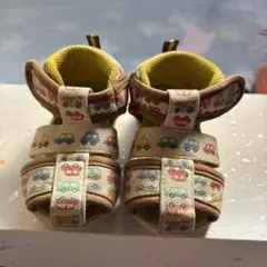 車柄 ベビーサンダル マジックテープ式