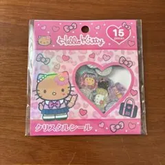 ハローキティ クリスタルシール おはじきシール 日焼けキティ