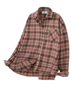 MACASITE overfit check shirt pink y2kのサムネイル