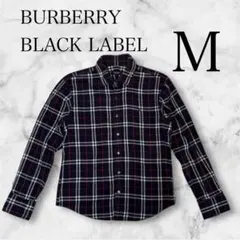 バーバリー ブラックレーベル チェック シャツ ネイビー 2