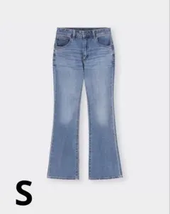 GU ジーユー　ミドルライズフレアジーンズ　64ブルー　丈標準