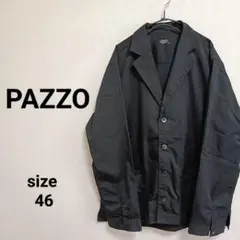 PAZZO 黒 カバーオール シャツブルゾン サイズ46