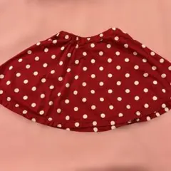 BeBe 水玉　スカート　赤　100