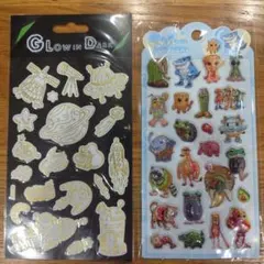イタリアンブレインロッド　立体ぷくぷくシール/蓄光シールGLOW IN DARK