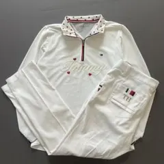トミーヒルフィガー ゴルフ セットアップ グレー ウェア モックネック