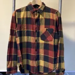 DELUXEWARE 一部レザー使用 ネルシャツ サイズS