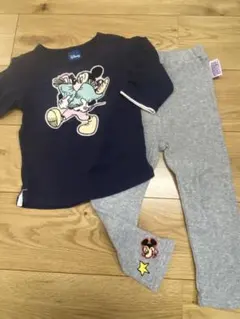 キッズ 100cm ミッキー 七分袖　レギンス セット