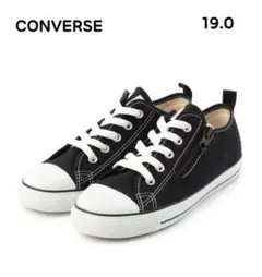 19.0【新品】コンバース オールスター キッズ スニーカー 黒 ブラック