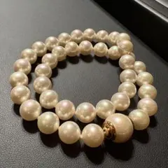 本真珠✨大珠 8.5-11.5mm パールネックレス ホワイト シルバー金具 