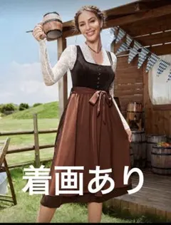 コスプレ衣装 市民 農民 北欧 着画あり シャツなし ヘアバンド付き 5点セットのサムネイル