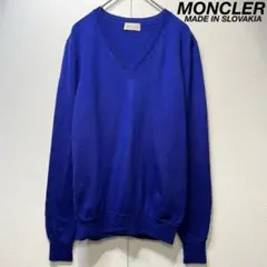 希少 美品 MONCLER SCOLLO ウール サイドライン Vネック ニット