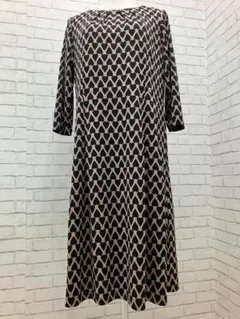 （K11556）レリアン leilian ハート　総柄　ワンピース　13+