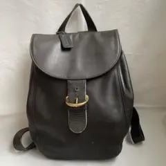 オールドコーチ・coach リュック　レザー　バックパック　ブラック
