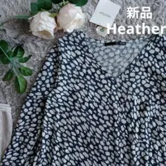 【新品】Heather ネイビー ヒョウ柄 チュニック M