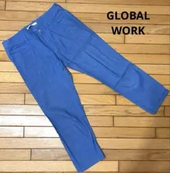 GLOBAL WORK グローバルワーク　クロップドパンツ　ブルー　M￼