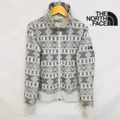 ノースフェイス ソフトシェルジャケットホワイトレーベルメンズMホワイト白総柄美品