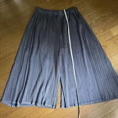 プリーツプリーズ ロングパンツ 近年 ポケット付き ブラック サイズ2