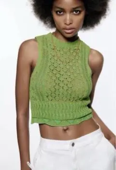 ZARA ケーブルニットベスト