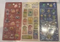 【正規品】きゅるるんシール　喫茶アラモード　BGM 文具女子博　3種類セット匿名