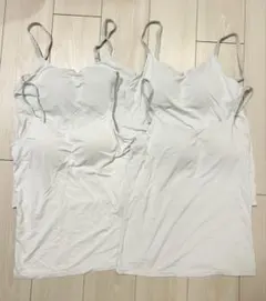 ユニクロ　ブラキャミソール　白　4枚セット　Lサイズ