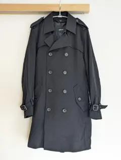 美品！コムサイズム インナーダウン付 トレンチコート ブラックM