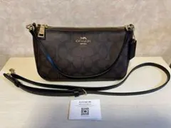 【希少】COACH シグネチャー 2WAY ショルダーバッグ　ポーチ　ブラウン