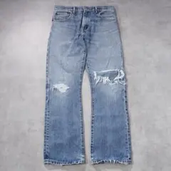 リーバイス517 Levis W32 フレアブーツ 青 古着 00s 18437