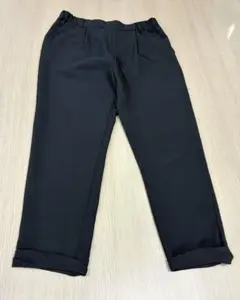hushush黒テーパードパンツ　ブラックハッシュアッシュテーパードパンツ
