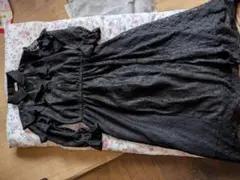 axes　レース付きブラックワンピース Mサイズ