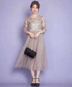 feroux エンブロイダリー luxe ドレス　結婚式　パーティードレス