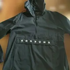 ANDSUNS フード付きナイロンジャケット ブラックXXL